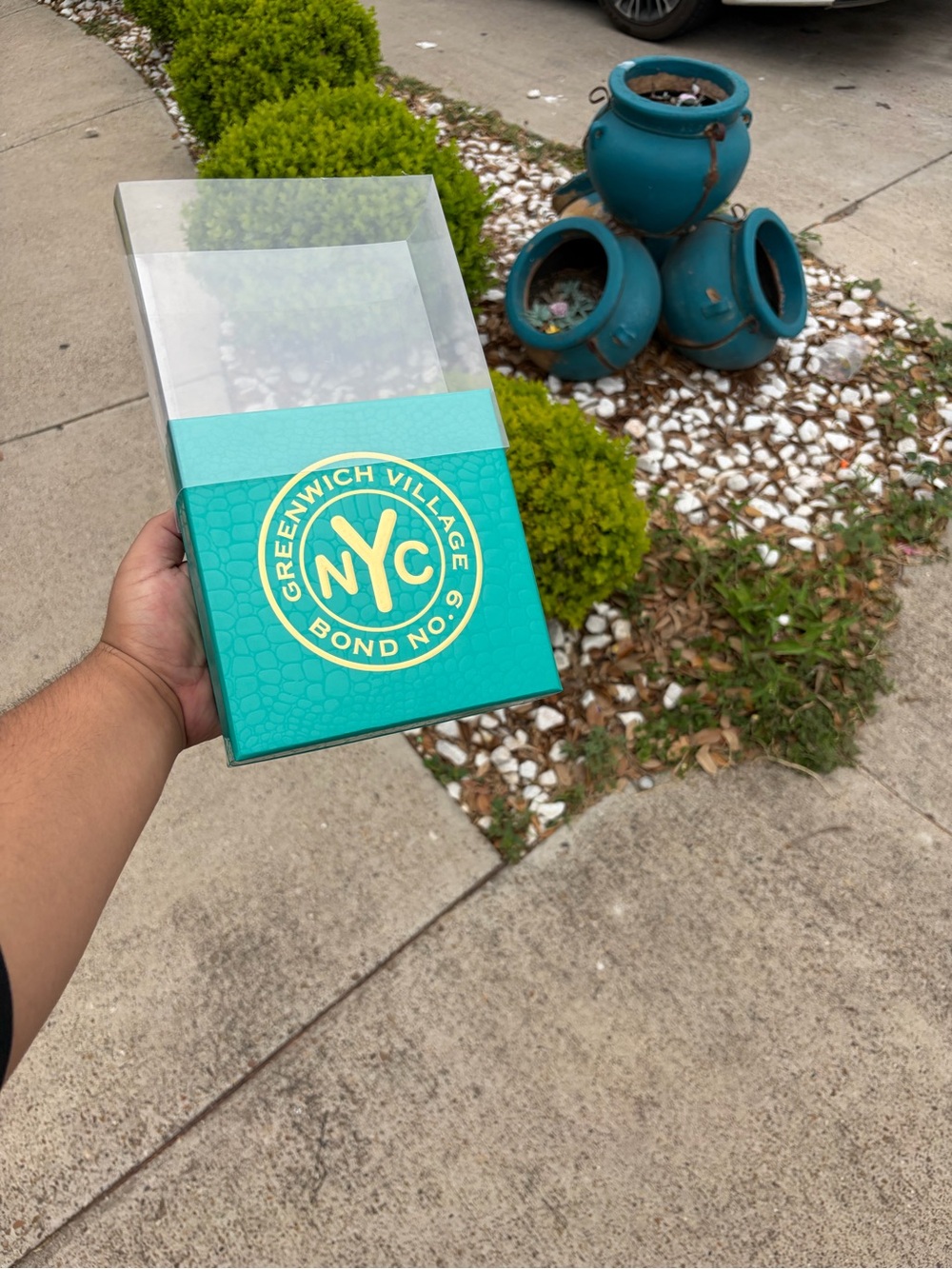 Decorative Box - Teal with Gold Accent